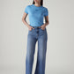 Women's Light Indigo Baggy Fit High Rise Redloop Cinched Jeans - Styleshot View