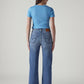 Women's Light Indigo Baggy Fit High Rise Redloop Cinched Jeans - Back View