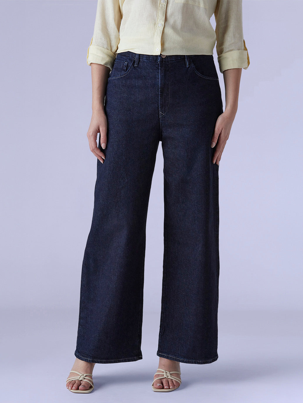 Women's Dark Indigo Baggy Fit High Rise Redloop Cinched Jeans - ec7d32a1-4aae-4e8d-896b-d4ae2bd6943b View