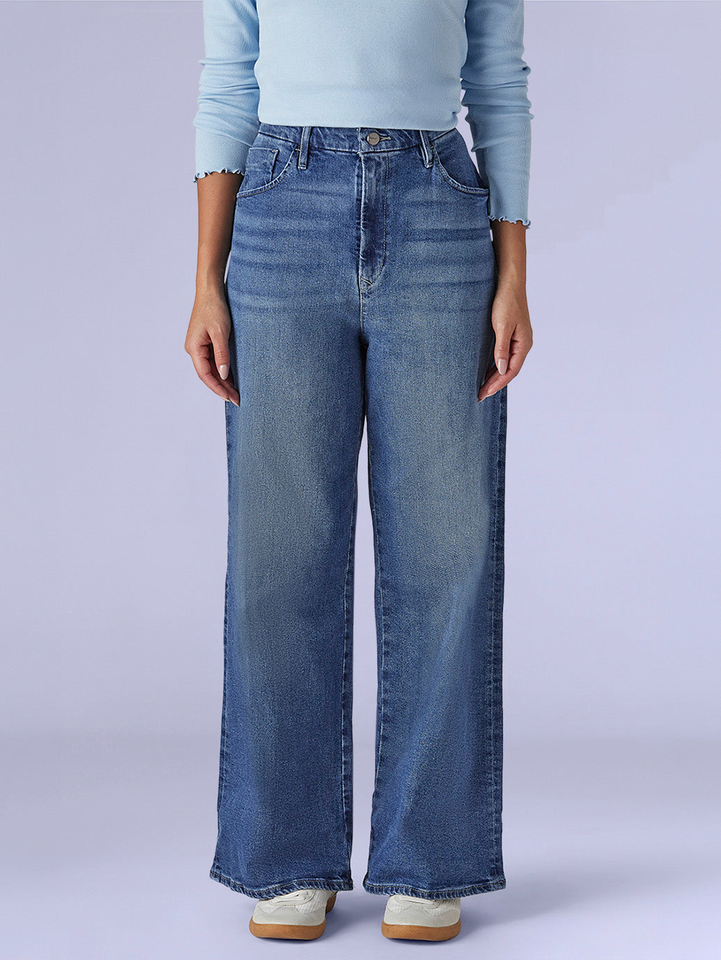 Women's Redloop Med Indigo Baggy Fit High Rise Cinched Jeans - 4fb92ffa-5581-4768-ad53-7648b397df65 View