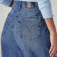 Women's Med Indigo Baggy Fit High Rise Cinched Jeans - 5289dbc9-b3fb-4487-a8db-2e27e1577ed8 View