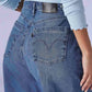 Women's Redloop Med Indigo Baggy Fit High Rise Cinched Jeans - 9e32c7b1-ca92-4777-9645-e2a41f229cc3 View