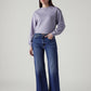 Women's Dark Indigo Baggy Fit High Rise Redloop Cinched Jeans - Styleshot View