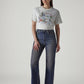 Women's Dark Indigo Ribcage Flared Fit High Rise Jeans - Front View