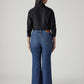 Women's Med Indigo Ribcage Flared Fit High Rise Jeans - 20 View