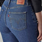 Women's Med Indigo Ribcage Flared Fit High Rise Jeans - 20 View