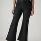 Women's Black Ribcage Flared Fit High Rise Jeans - Front View
