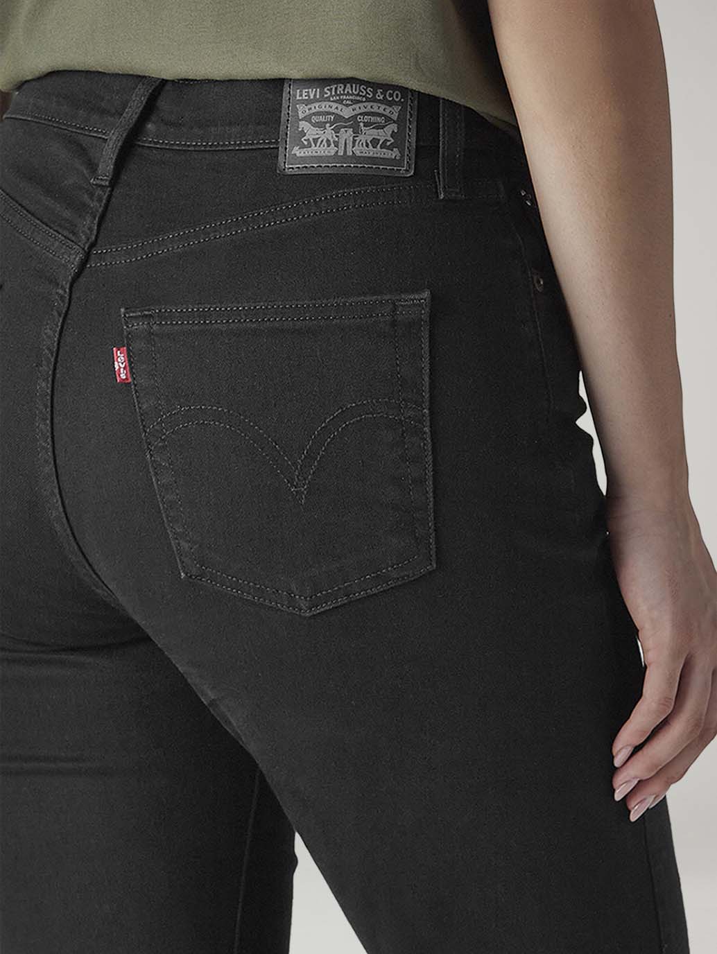 Women's Black Ribcage Flared Fit High Rise Jeans - 20 View