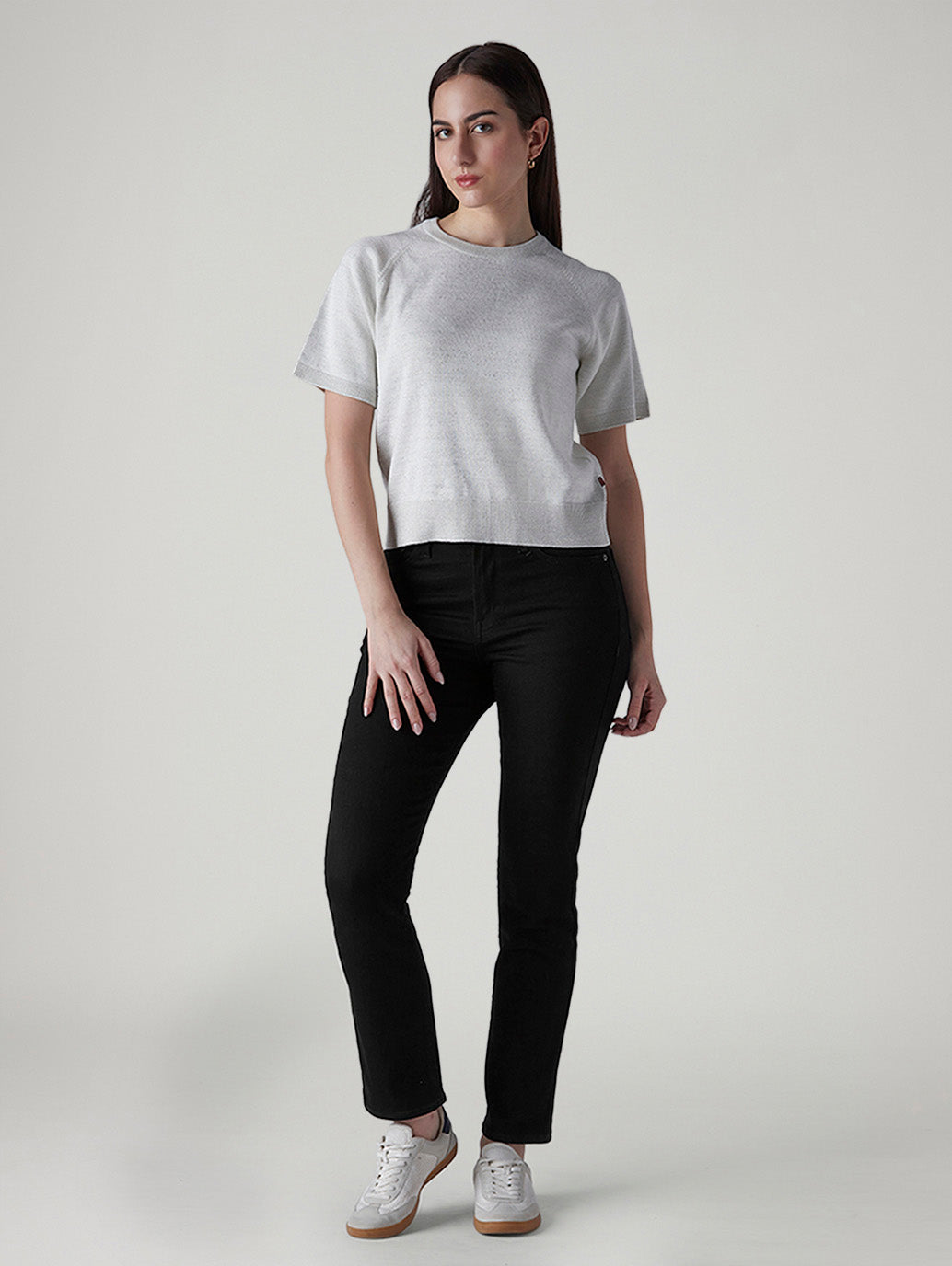 Women's Black Ribcage Slim Fit High Rise Jeans