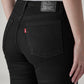 Women's Black Ribcage Slim Fit High Rise Jeans - 20 View
