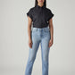 Women's Light Blue Ribcage Slim Fit High Rise Jeans - Front View