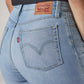 Women's Light Blue Ribcage Slim Fit High Rise Jeans - Detail View