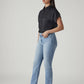 Women's Light Blue Ribcage Slim Fit High Rise Jeans - Side View