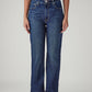 Women's Dark Blue Ribcage Slim Fit High Rise Jeans - Front View