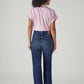 Women's Dark Blue Ribcage Slim Fit High Rise Jeans - Side View