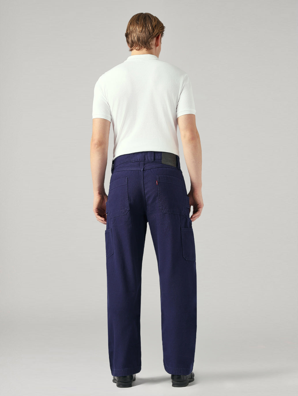 Men's 568 Blue Loose Fit Mid Rise Cargos - Back View