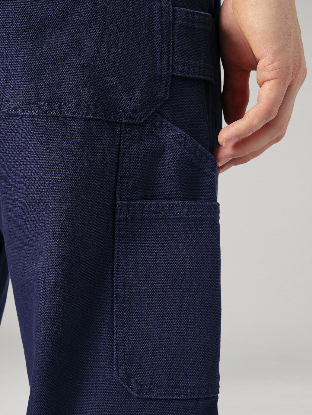 Men's 568 Blue Loose Fit Mid Rise Cargos - Detail View