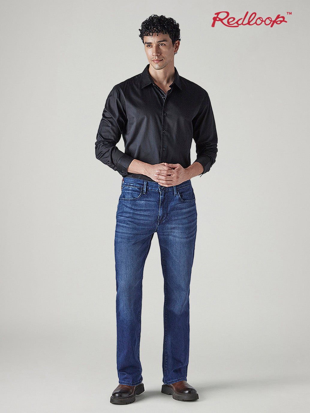 Men's 527 Dark Indigo Bootcut Fit Mid Rise Redloop Jeans
