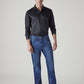 Men's 527 Dark Indigo Bootcut Fit Mid Rise Redloop Jeans - Front View
