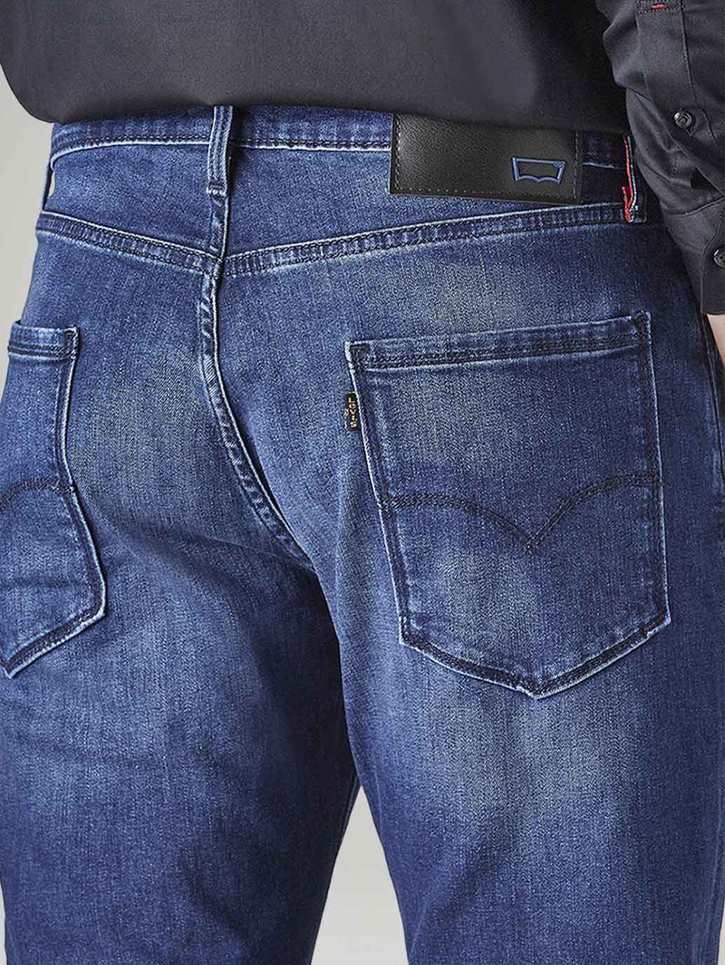 Men's 527 Dark Indigo Bootcut Fit Mid Rise Redloop Jeans - Detail View