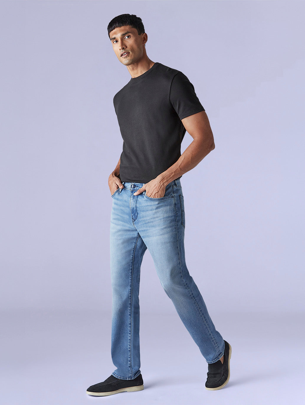 Men's 517 Light Indigo Bootcut Fit Mid Rise Redloop Jeans - Side View