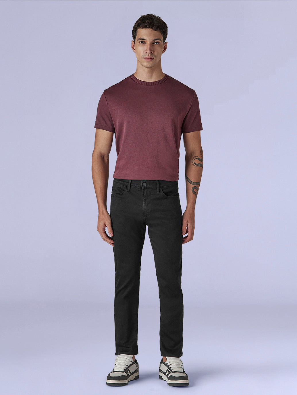 Men's 505 Black Straight Fit Mid Rise Redloop Jeans - 02c513d1-16ba-4de3-b539-a71d3a0734d3 View
