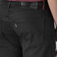 Men's 505 Black Straight Fit Mid Rise Redloop Jeans - Detail View