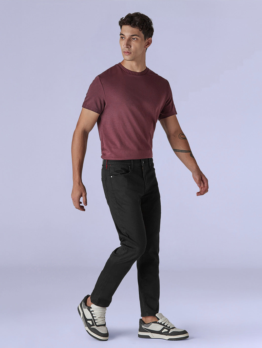Men's 505 Black Straight Fit Mid Rise Redloop Jeans - 4c61a3ce-9760-4163-83c0-b8e0c6a12d1a View