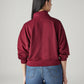 Women's Solid Maroon Mock Neck Sweatshirt - 20 View