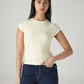 Women's Solid Slim Fit Ribbed Top - Styleshot View