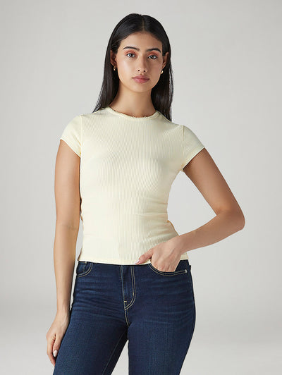 levi's Women's Solid Slim Fit Ribbed Top-picture-24