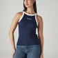 Women's Embroidered Slim Fit Ribbed Top - Styleshot View