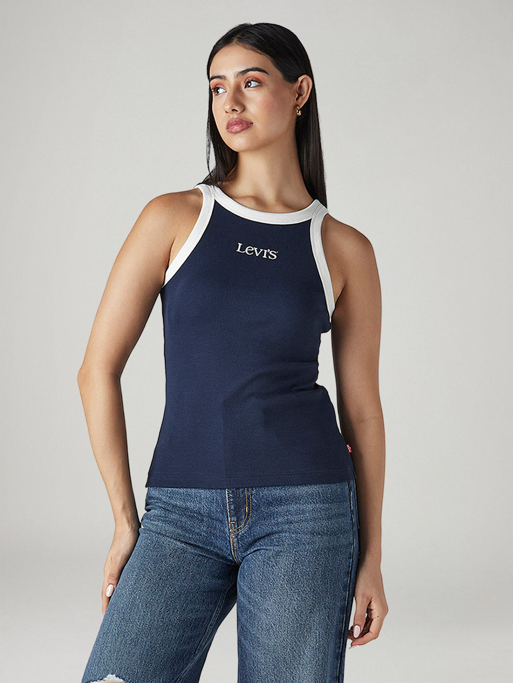 Women's Embroidered Slim Fit Ribbed Top