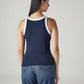 Women's Embroidered Slim Fit Ribbed Top - Back View