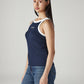 Women's Embroidered Slim Fit Ribbed Top - Side View