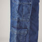 Men's 568 Blue Loose Fit Mid Rise Cargos - Detail View