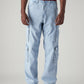 Men's 568 Light Blue Loose Fit Mid Rise Cargos - Front View