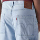 Men's 568 Light Blue Loose Fit Mid Rise Cargos - Detail View