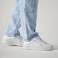 Men's 568 Light Blue Loose Fit Mid Rise Cargos - Detail View