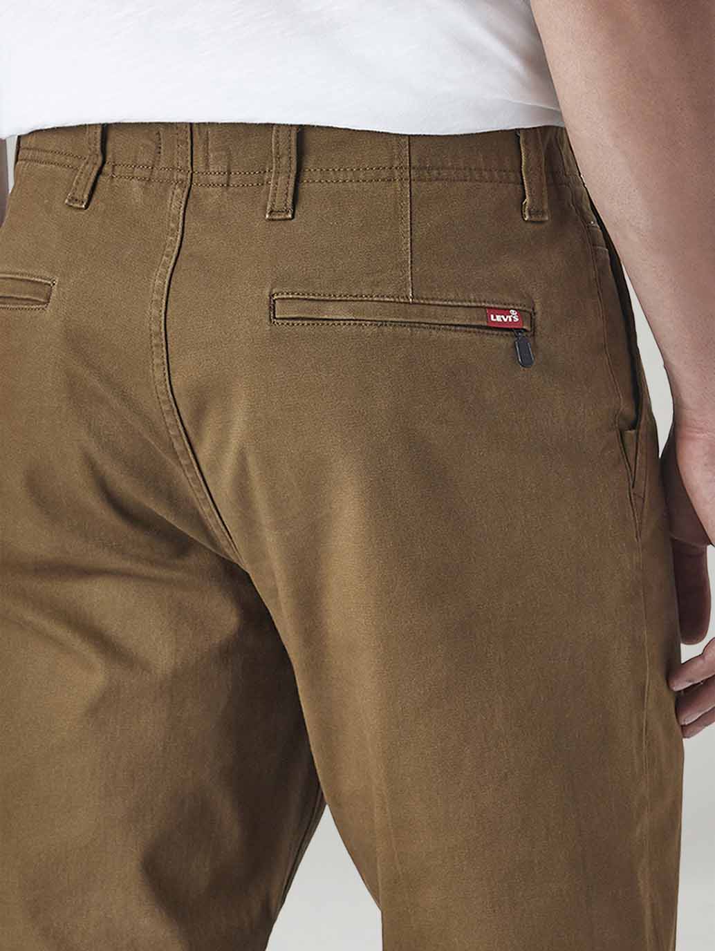 Men's Authentic Relaxed Straight Fit Mid Rise Hyper Stretch Chinos - Detail View
