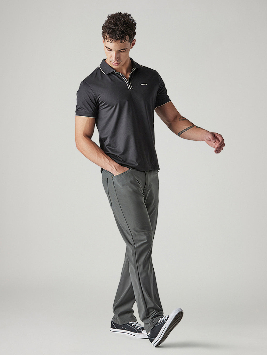 Men's 511 Grey Slim Fit Mid Rise Tech Pant