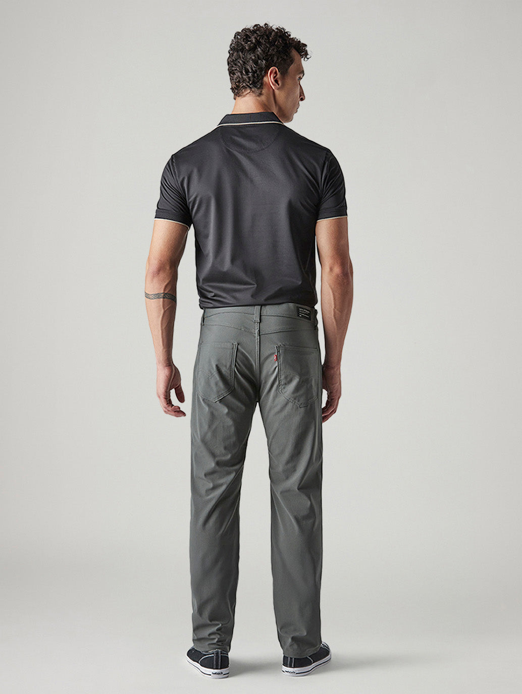 Men's 511 Grey Slim Fit Mid Rise Tech Pant - Back View