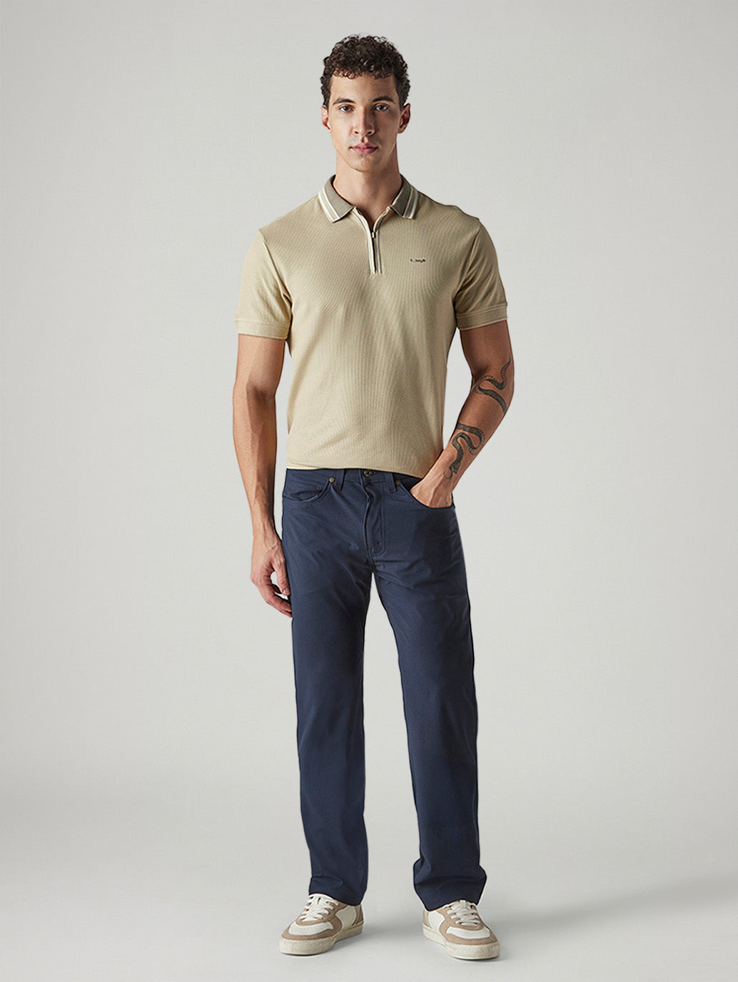Men's 511 Navy Slim Fit Mid Rise Tech Pant - Front View