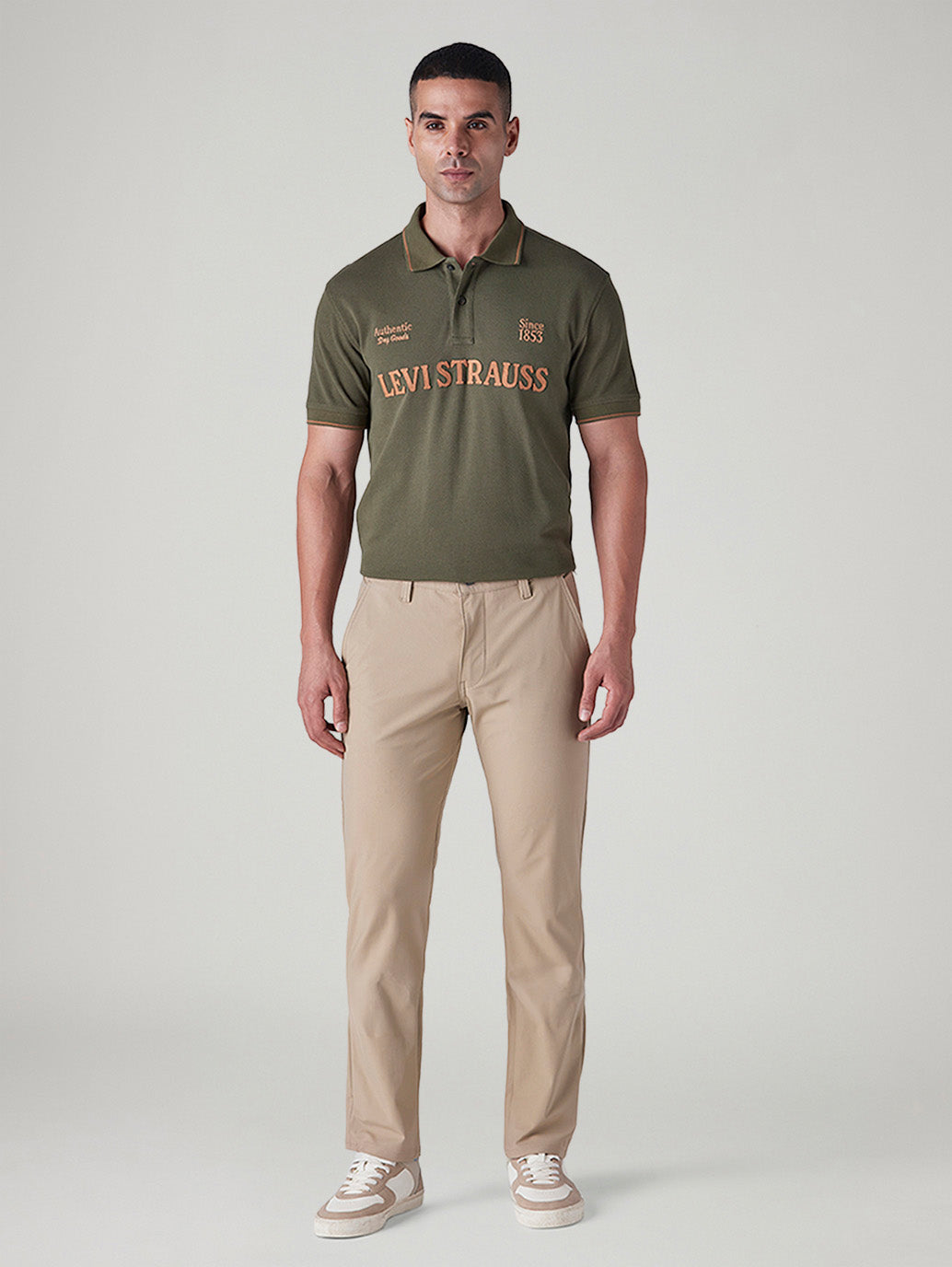 Men's 511 Beige Slim Fit Mid Rise Tech Pant