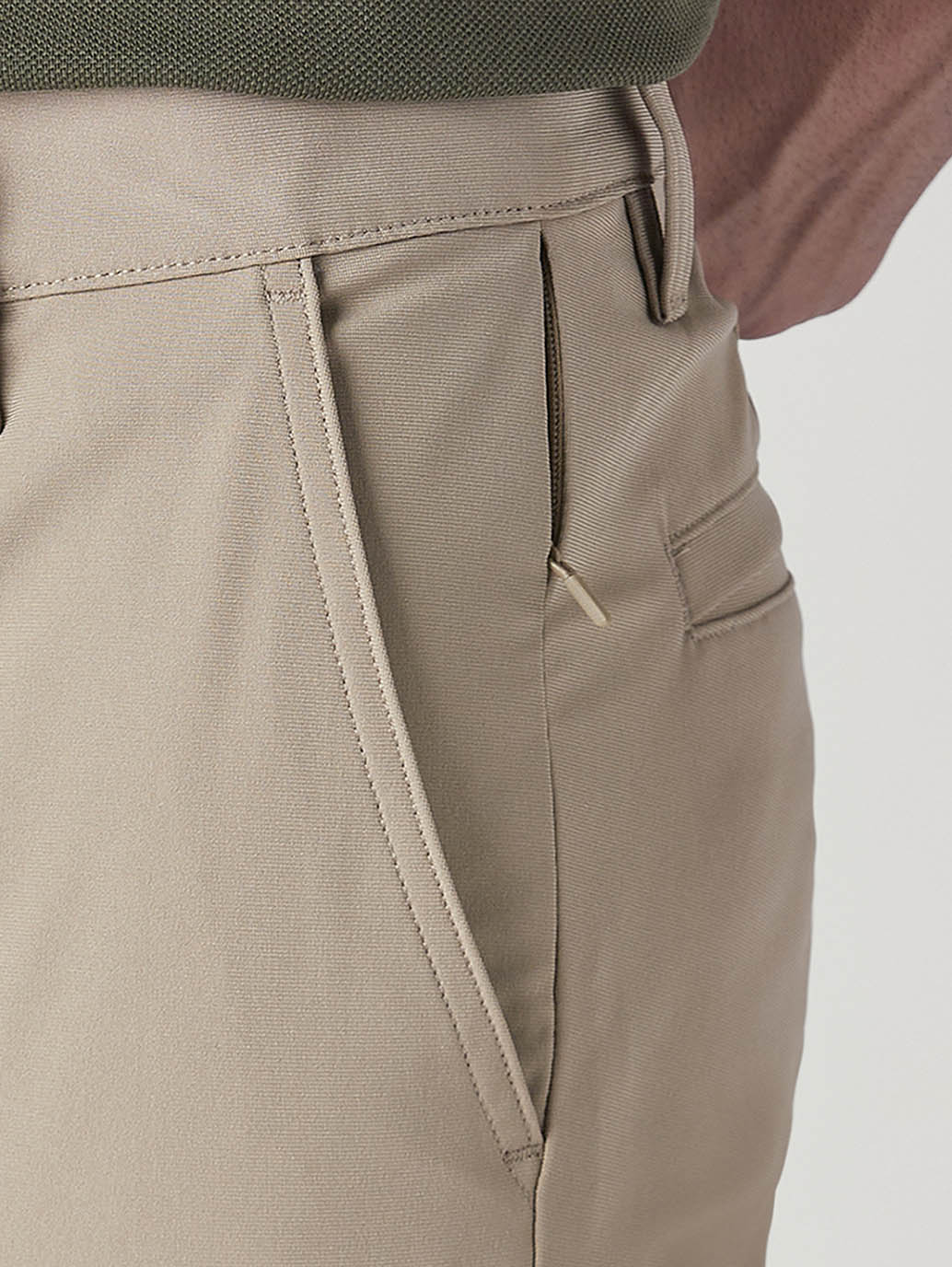 Men's 511 Beige Slim Fit Mid Rise Tech Pant - Detail View