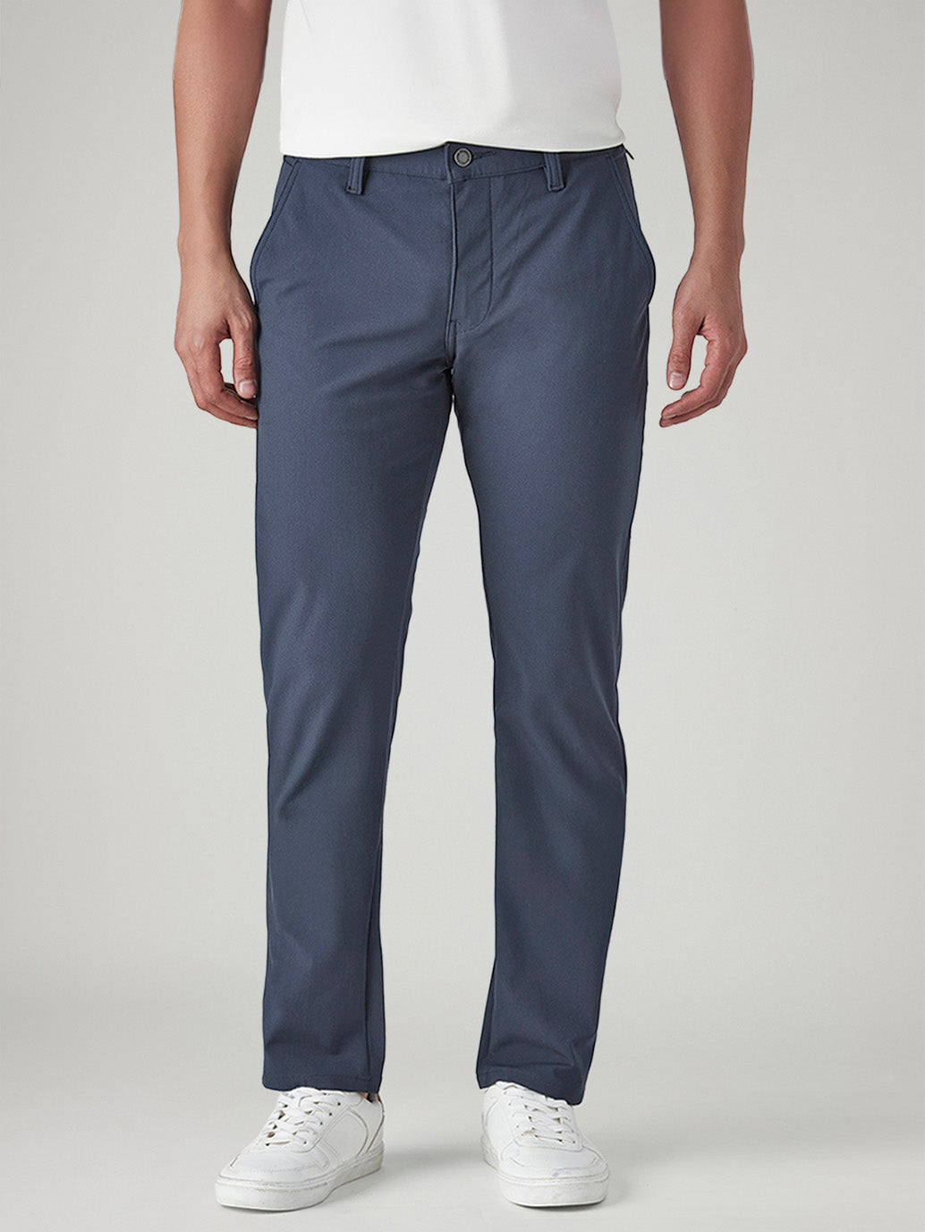 Men's 511 Blue Slim Fit Mid Rise Chinos - Front View