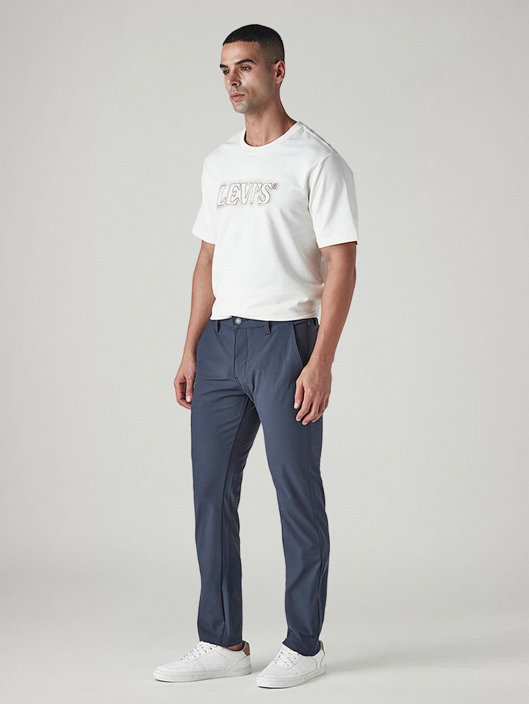 Men's 511 Blue Slim Fit Mid Rise Chinos - Side View