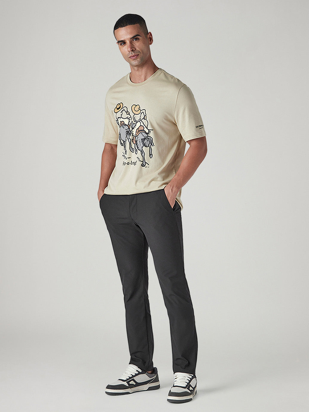 Men's 511 Black Slim Fit Mid Rise Chinos - Styleshot View