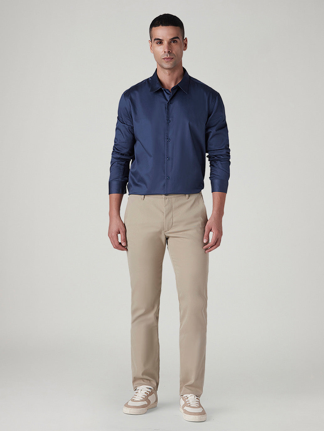Men's 511 Beige Slim Fit Mid Rise Tech Pant Chinos - Front View