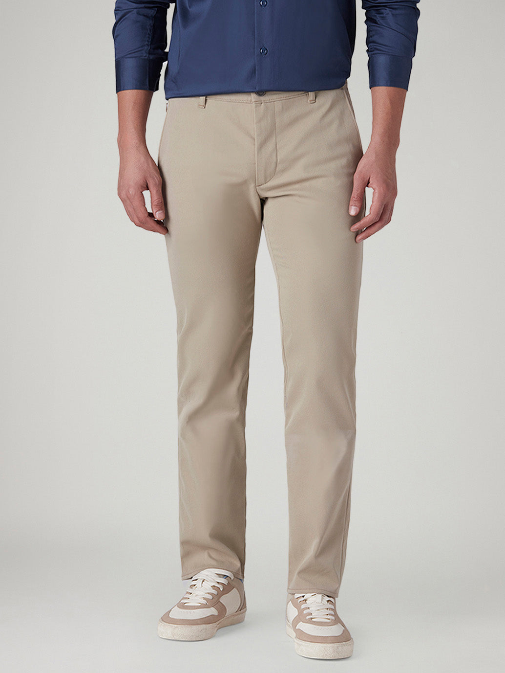 Men's 511 Beige Slim Fit Mid Rise Tech Pant Chinos - Front View